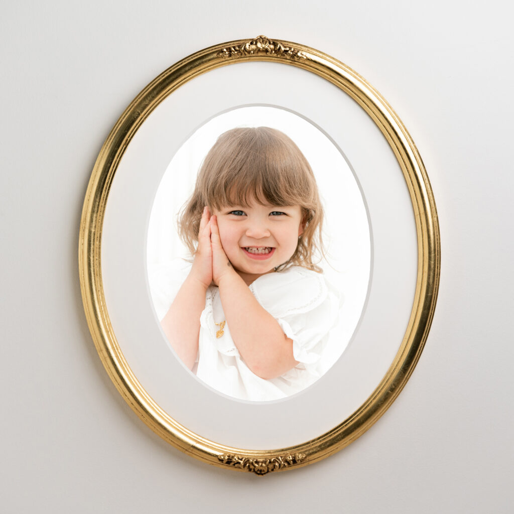 Oval Gold Leaf Frame with Mat
