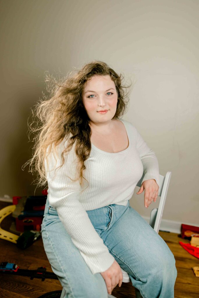 Headshot of Mercae - lilac and ivy photography, family photographer