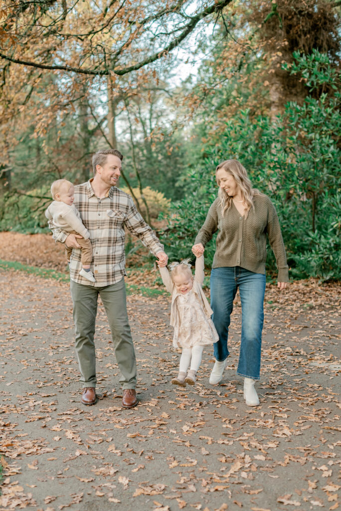 Fun during fall family portraits