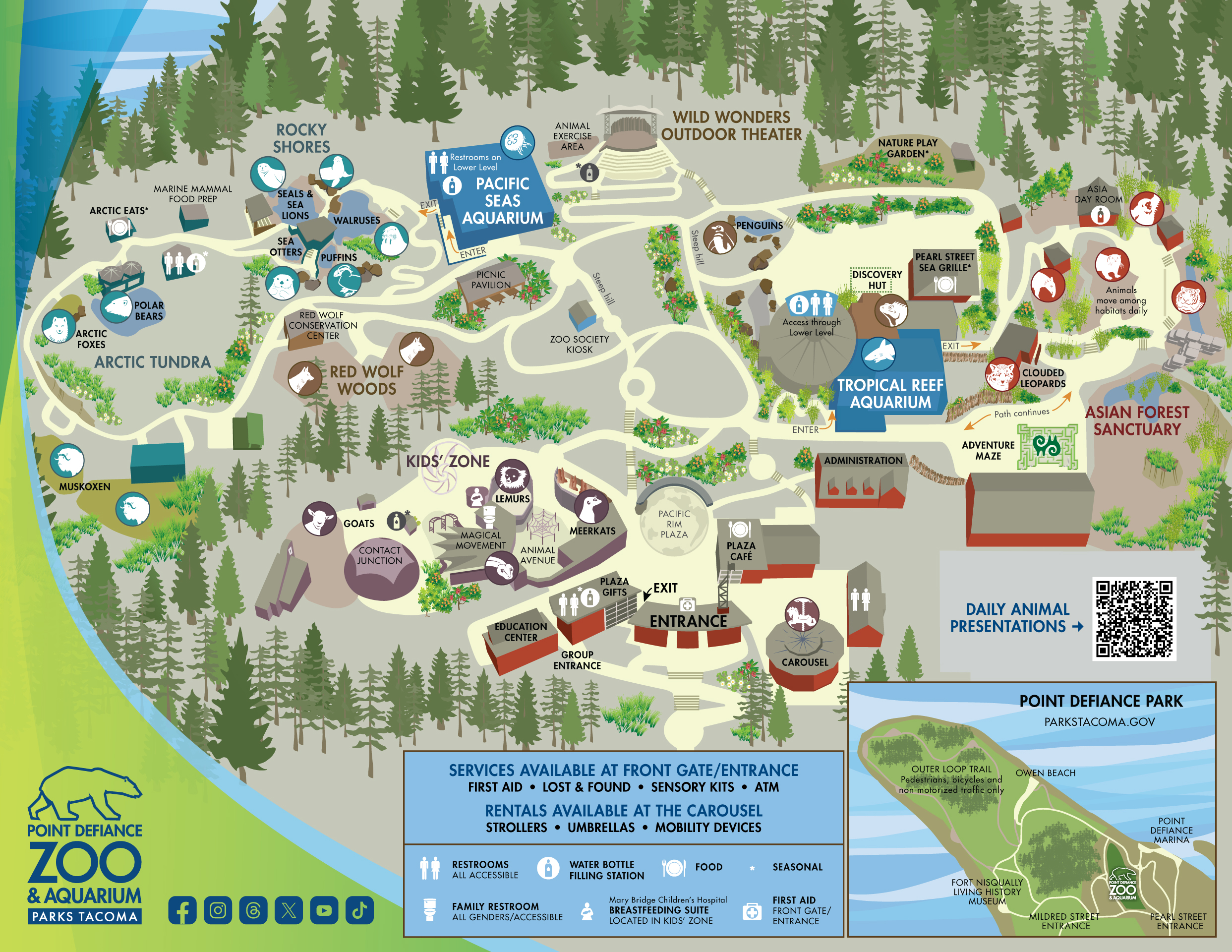 Point Defiance Zoo Map